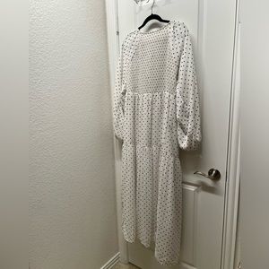 White polka dot dress